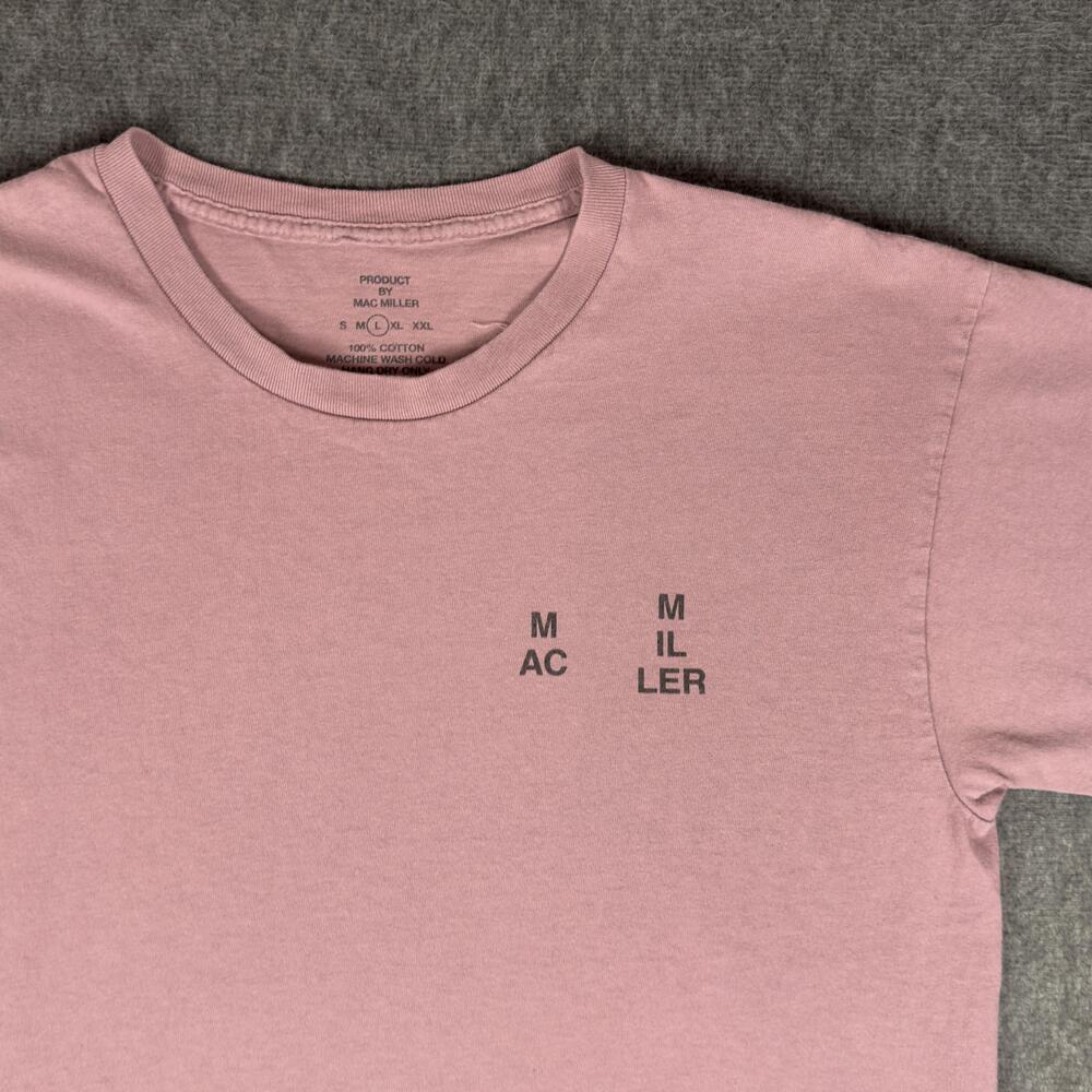 Mac Miller Shirt Mens Large Pink So Much Of This World Lyric Graphic Tee T-Shirt - Picture 2 of 8